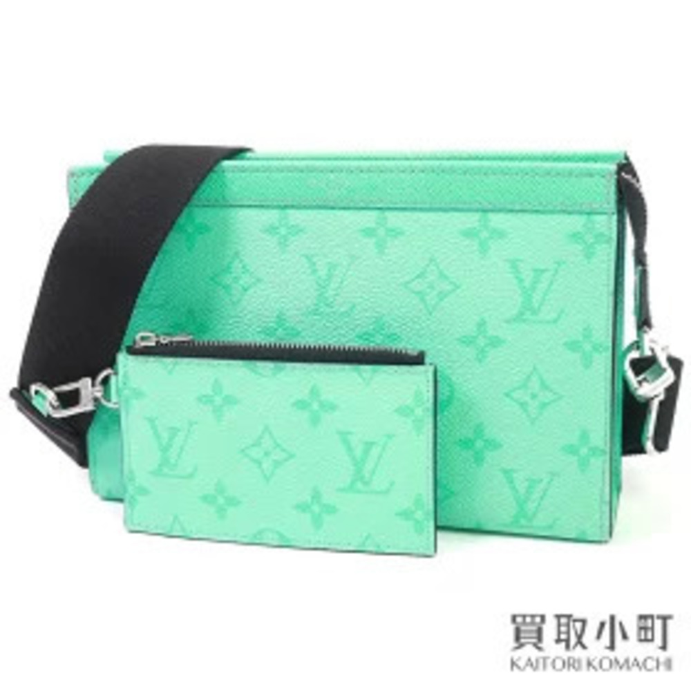 Louis Vuitton Gaston Wearable Wallet Miami Green Monogram Taigarama Shoulder